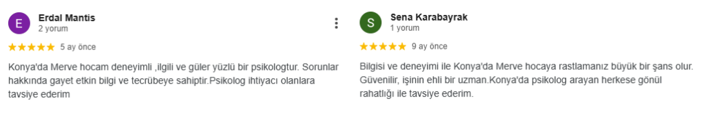 Konya Psikolojik Danışman/Merve Sezen